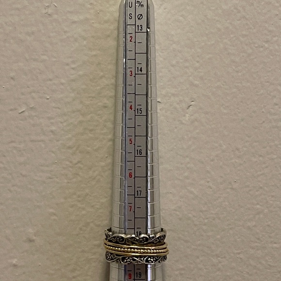 PZ Israel Sterling Silver Floral Spinner Ring Band - Picture 7 of 10